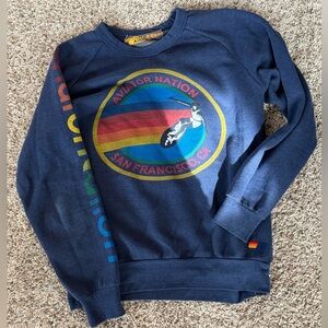 Aviator Nation Navy Graphic Crewneck